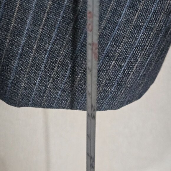 Mens Imperial By Haggar Gray Pinstripe Suit Jacket 2-Button Wool Blend - Picture 15 of 16